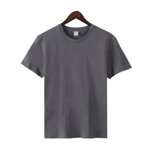 Camiseta de Hombre 100% Algodón, Calidad de Lujo, Cuello Redondo Acordonado, Diseño Sólido, Hombros Caídos, Estilo Urbano, Talla Grande - Product Image 1