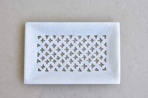 Accessoire de salle de bain en résine antirouille Accessoires aspect marbre Distributeur de savon Porte-brosse Porte-serviettes Porte-savon Usage domestique - Product Image 5