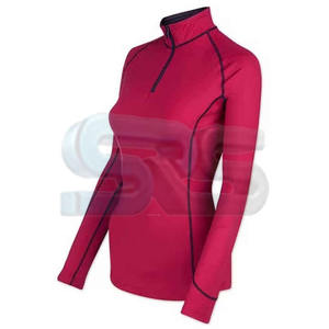 Nuevo diseño de camisa de entrenamiento de manga larga de capa base Ecuestre para mujer, ropa de montar con media cremallera, fábrica de Jodhpur & Breeches - Product Image 5