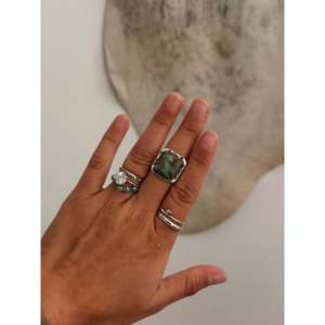 Royston Turquoise & Sterling <b>Silver</b> <b>Ring</b> Handmade <b>Boho</b> Navajo Jewelry Size 7.5 for Everyday Wear - Product Image 2