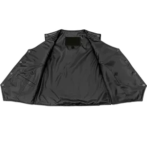 New Design 2026 Spring Autumn Season <b>Women's</b> Wear Leather Vest With Pockets <b>Top</b> Quality <b>Women</b> Leather Waistcoat - Product Image 6