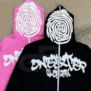 Sweat à capuche imprimé bouffant surdimensionné pour hommes Streetwear tenues d'hiver et sweat à capuche décontracté style urbain - Product Image 5