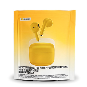 ไมโครโฟนบลูทูธ หูฟังเพลง MUSIC SOUND Swag Tws สีเหลือง BTMSTWSSWAGY - Product Image 3
