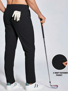 กางเกงผู้ชายและกางเกงขายาวสำหรับเล่นกอล์ฟชุดสวมใส่สีพื้นระบายอากาศ + ยืด + น้ำหนักเบา - Product Image 3