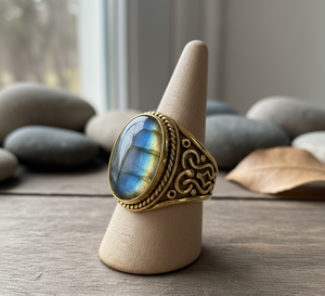 ขายดีพลอย925โรเดียมชุบลาบราดอไรต์อัญมณีสีโรสโกลด์เครื่องประดับสำหรับงานปาร์ตี้ตามสั่ง - Product Image 2