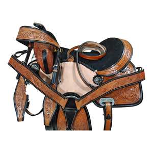 Sillines para adultos de carreras de barril al por mayor de grado superior, monturas de caballo occidentales de cuero genuino hechas a mano de primera calidad, fábrica de tachuelas de Rodeo a granel - Product Image 4