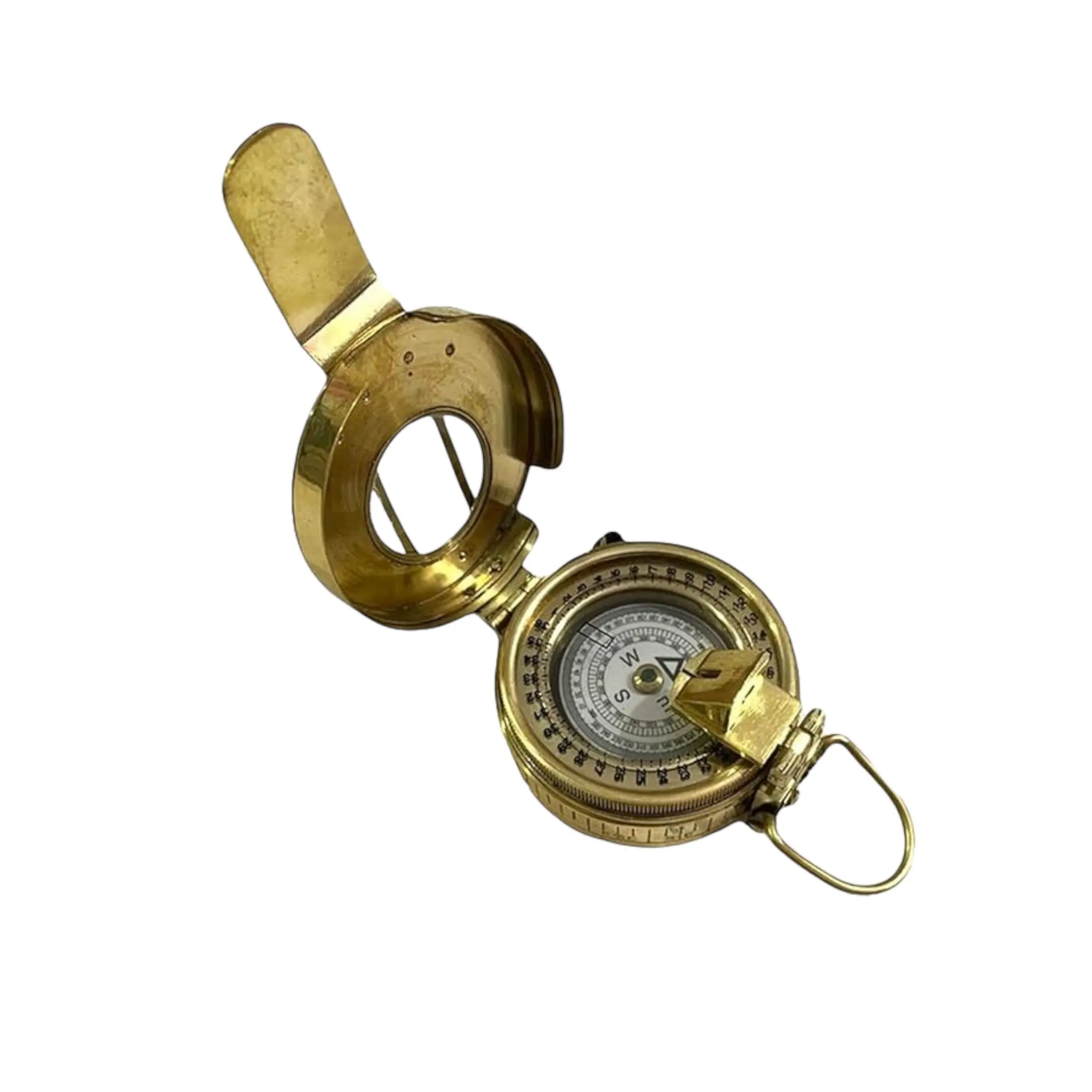 Penjualan Terbaik kompas Kuningan Padat bahari kompas saku buatan tangan barang koleksi dari eksportir India