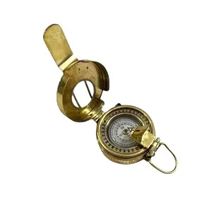 Top Venda Náutico Sólido Brass Compass Handmade Pocket Compass Collectible Item de exportador indiano