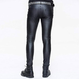 Pantalon en cuir véritable à motif droit décontracté de haute qualité pour hommes Offre Spéciale avec tissu en toile taille haute et logo personnalisé - Product Image 3