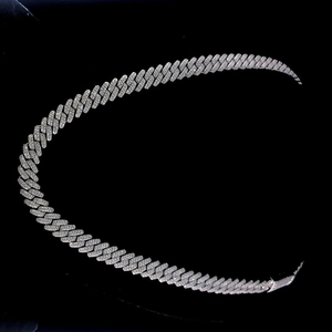 Premium quality Moissanite diamond Cuban <b>Chain</b> <b>Necklace</b> for Men Streetwear Style 925 Sterling Silver Jewelry - Product Image 3