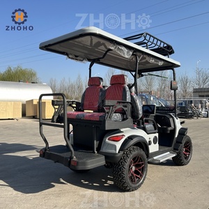 Voiture <span class=keywords><strong>de</strong></span> golf électrique tout-terrain simple <span class=keywords><strong>blanche</strong></span> 2-4 places, adaptée à <span class=keywords><strong>la</strong></span> plage et au <span class=keywords><strong>camping</strong></span>. - Product Image 4