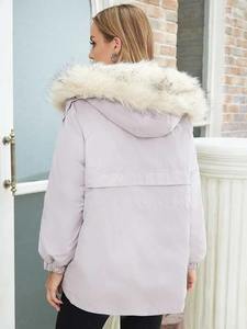 Meilleure vente femme hiver doudoune tissu confortable respirant prix de gros tissé armure - Product Image 2