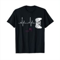 Camiseta con latido del corazón para jugadores, camisa de regalo para amantes del videojuego, venta al por mayor, 100% algodón, estampado gráfico personalizado