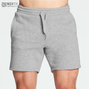 Shorts décontractés en toile imprimée avec logo pour hommes, taille mi-haute, cordon de serrage, séchage rapide, tricotés, service OEM personnalisé - Product Image 1