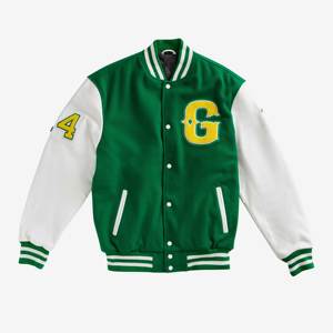 แจ็คเก็ตวาร์ซิตี้สไตล์ไฮสตรีทสำหรับผู้ชาย ขายส่ง สีสันปรับแต่งได้ ผลิตจากขนสัตว์ 100% เป็นมิตรกับสิ่งแวดล้อม เหมาะสำหรับวัยรุ่น - Product Image 1