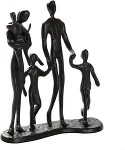 Proveedor indio Figuras familiares rústicas Arte de hierro fundido Decoración del hogar Estatua para regalar Aniversario Cumpleaños. - Product Image 1