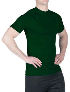 เสื้อยืดออกกำลังกายแขนครึ่งส่วนสำหรับผู้ชายเสื้อยืดโพลีเอสเตอร์สีพื้นใส่ได้ทั้งชายและหญิงทรงสลิมฟิตโลโก้ตามสั่ง - Product Image 6