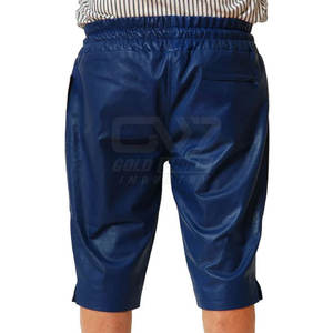 Pantalones cortos de cuero para hombres de estilo popular Venta al por mayor Pantalones cortos de cuero de moda para hombres - Product Image 2