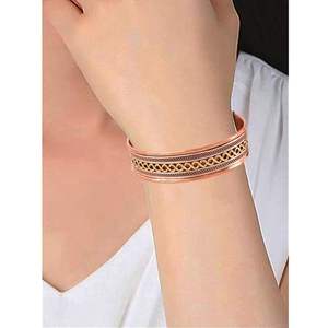 Men's Fashion Cuff <b>Bracelets</b> Handmade Durable Adjustable Design Copper <b>Bracelet</b> Hot Seller <b>Magnetic</b> Copper <b>Bracelet</b> Bangle - Product Image 5