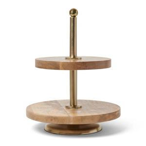 Contemporary Two Tier Wooden <b>Cake</b> <b>Stand</b> With Best Quality MOP Work for <b>Cake</b> Pastries Serving Server <b>Stand</b> Parties Table Top Use - Product Image 5