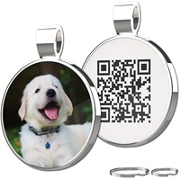 Maßge schneiderte Metall Zink legierung Blank QR-Code NFC Erkennungs marken Smart NFC Pet Tags