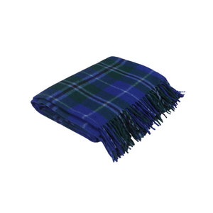 100% Wool Blanket Custom <b>Throw</b> Tartan Douglas <b>Blue</b> Wool Blanket at Lowest Price - Product Image 3