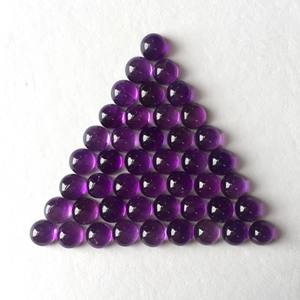 Buena calidad, 3mm, 4mm, amatista Africana Natural redonda, cabujón liso, piedras preciosas sueltas calibradas para la fabricación de joyas, certificado IGI - Product Image 6