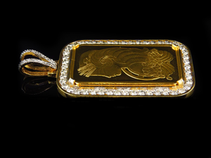 Rectángulo diseño Medusa cara chapado en oro Moissanite diamante S925 plata Iced Out Hip Hop colgante joyería para hombres - Product Image 2