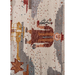 Alfombra Freedom Manchaha de Lana y Seda de Bambú Anudada a Mano, Color Marfil, 10 mm, para Sala de Estar, Pasillo, Diseño Rectangular Novedoso, LES-8404 - Product Image 3