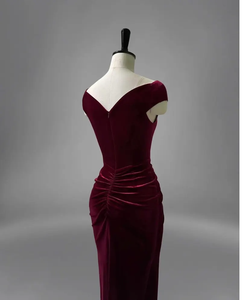 Robe de soirée maxi rouge moulante pour femmes, silhouette droite sexy, fête de fête, anniversaire, célébrations, taille naturelle, écologique - Product Image 5