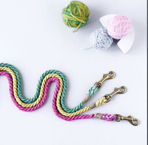 Solid Cotton <b>Dog</b> Rope <b>Leash</b> Pet Supplies Accessory Customized Colored Cotton Rope Handmade <b>Dog</b> <b>Leash</b> Pet <b>Leash</b> Set - Product Image 2