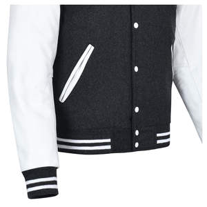 Haute qualité Letterman Varsity vestes laine corps col Mandarin corne bouton fermeture coupe-vent respirant hiver hommes veste - Product Image 3