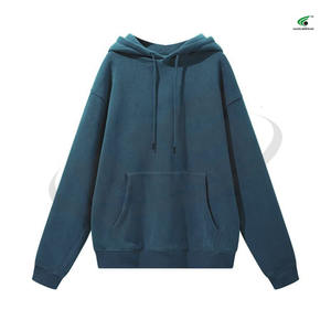 Wholesale Cotton Blended Basics <b>Pullover</b> <b>Men</b> Hoodies Heavyweight Oversized Plain Custom Logo Hoodie <b>For</b> Streetwear And Gym Wear - Product Image 4
