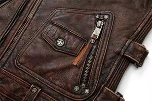 Nouveau design élégant Gilet de motard en cuir Gilet de moto pour hommes Gilet en cuir Offre Spéciale bonne qualité - Product Image 5