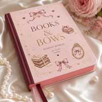Carnet de lecture Coquette A5 personnalisé LABON, couverture rigide avec pages de commentaires et nœuds, idéal pour les amateurs de livres, cadeau OEM