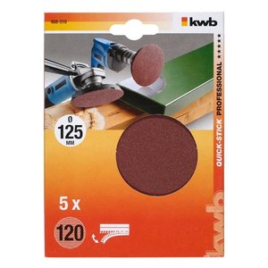 Lot de 5 disques abrasifs Kwb Quick Stick (D.125 mm Grain P40) 488330 Disques de ponçage - Product Image 2