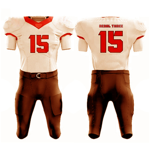 Uniformes de football américain pour jeunes et adultes Pantalons en jersey à sublimation entièrement personnalisés Ensemble en jersey pantalon assorti à motif imprimé court - Product Image 1