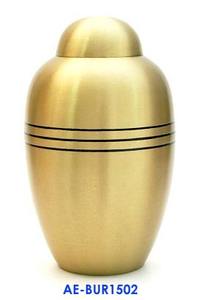 Urna de cremación de latón para volver al hogar de estilo americano, Tributo elegante para honrar a los seres queridos, Memorial funerario artístico de cenizas humanas - Product Image 2