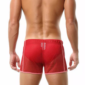 Short en maille à séchage rapide Shorts en résille légers pour hommes Hommes Personnalisé Couleur unie 100% Polyester Fish Net Mesh Shorts Garçons - Product Image 4