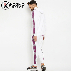 Conjunto Deportivo de Dos Piezas para Hombre, Color Blanco, de Alta Calidad, Informal, para Gimnasio, Fitness, Entrenamiento, Talla Grande - Product Image 2