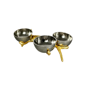 Support de bol en laiton à la mode bol à salade bol de service fabricant en gros et pièce de conception de feuille de fournisseur - Product Image 4