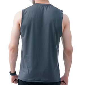 2025, venta al por mayor, camiseta sin mangas ligera para hombre, camiseta sin mangas para gimnasio para hombre, camiseta sin mangas de algodón personalizada al por mayor para hombre - Product Image 6