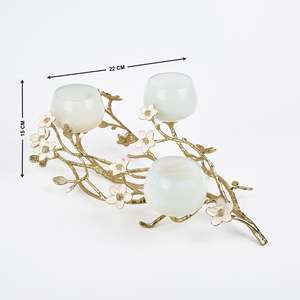 Candelabros de hierro hechos a mano de primera calidad, votivos de Metal, decoración navideña para el hogar, vela elegante de lujo, acento Floral - Product Image 3