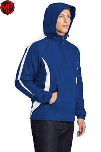 Hot Sale <b>Summer</b> Hooded Half Zip Embroidered <b>Lightweight</b> Waterproof Breathable Windproof <b>Jacket</b> Men Outdoor Windbreaker Rain Coat - Product Image 4