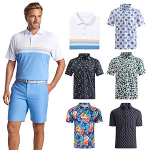 Chemises polo de golf avec logo personnalisé pour hommes Impression par sublimation T-shirt polo de golf coupe ajustée T-shirt polo Vente en gros de chemises polo pour hommes - Product Image 1