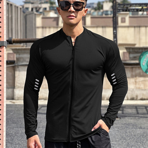 Men's Long Sleeve Sportswear Gym Training Sweatshirt <b>Spring</b> Autumn Fitness <b>Cardigan</b> with Zipper for Running and Jogging - Product Image 1