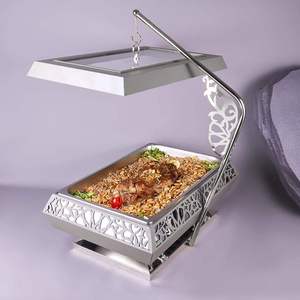 Restaurant Quality Stainless Steel Chafing Dish With Lid Holder <b>Fuel</b> Stand And Large Capacity For Bulk Food Display - Product Image 3