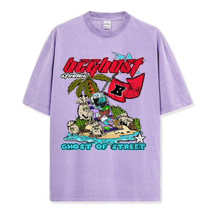 เสื้อยืด100% พิมพ์ลายแบบสวมหัวสำหรับผู้ชายเสื้อยืดพิมพ์ลายแขนสั้นโอเวอร์ไซส์ผ้าฝ้าย - Product Image 6
