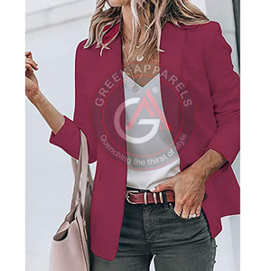Élégant à la mode femmes nouveau Design simple boutonnage décontracté et vêtements de cérémonie Blazer disponible au prix de gros - Product Image 5