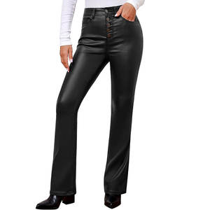 Vente directe d'usine, pantalon en cuir pour femmes, coupe slim, cuir souple de haute qualité, leggings décontractés et élégants - Product Image 1